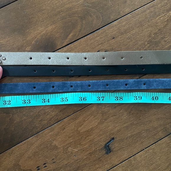 Set of 3 Skinny Belts fits size 29/30 Vegan Leather - Picture 4 of 4